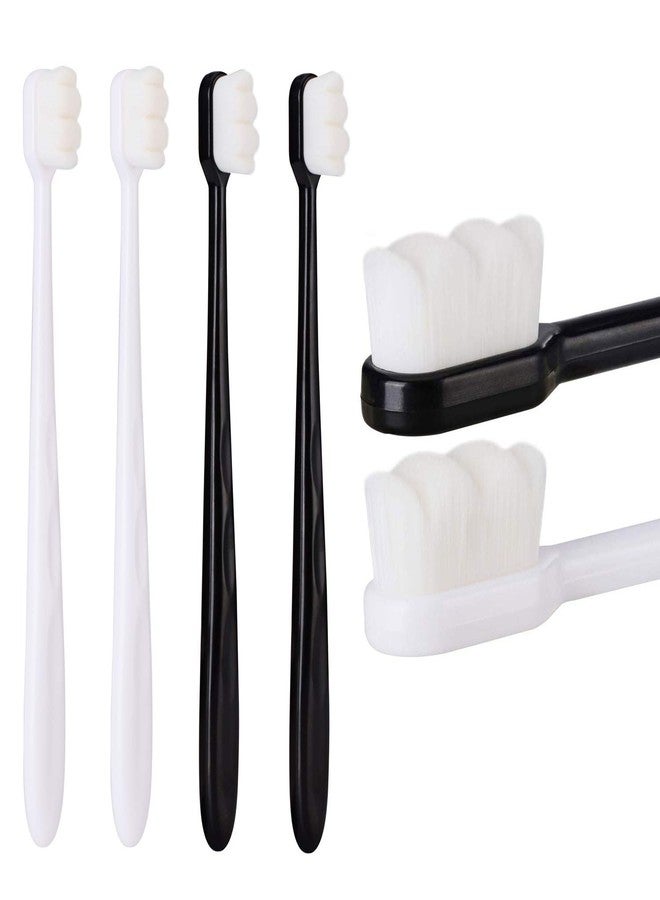 JOYUS Extra Soft Toothbrush For Adults, Micro Nano Toothbrushes 20,000 Bristles for Sensitive Gums Fragile Teeth Oral Gum Recession, Pregnant Women, Kids & Elders, Multicolour, Pack of 4 - Image 1